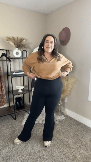 High Waisted Tummy Control Flared Pants