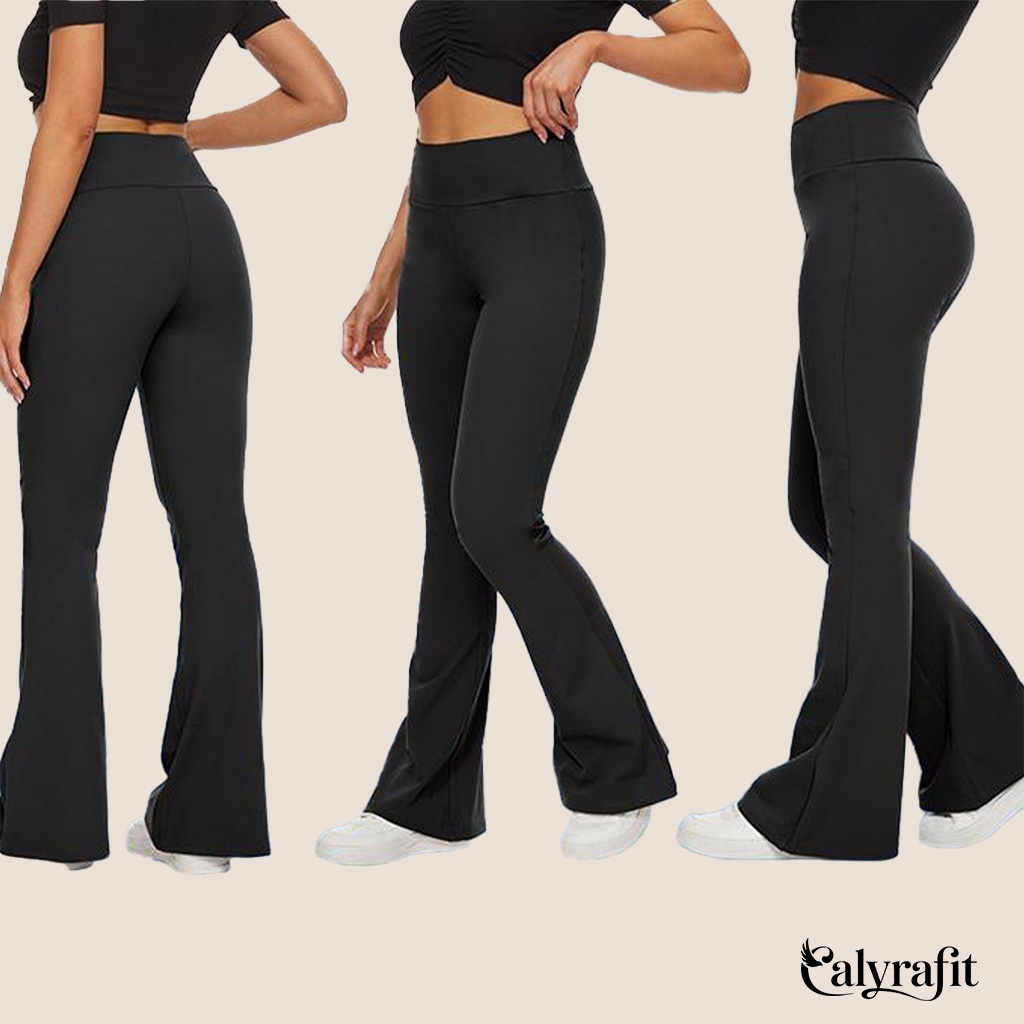 High Waisted Tummy Control Flared Pants